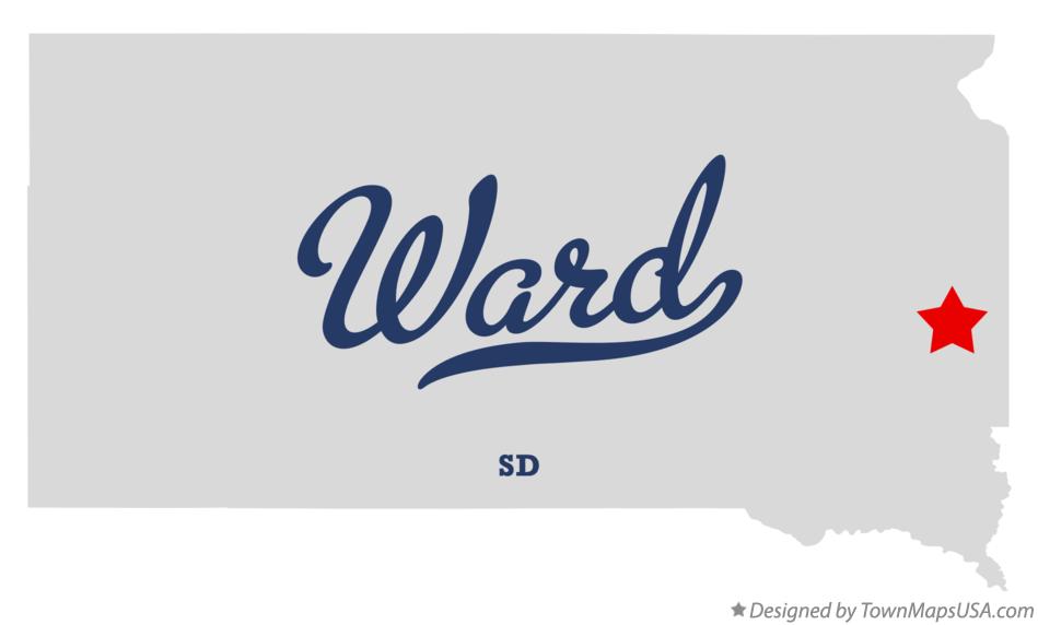 Map of Ward South Dakota SD