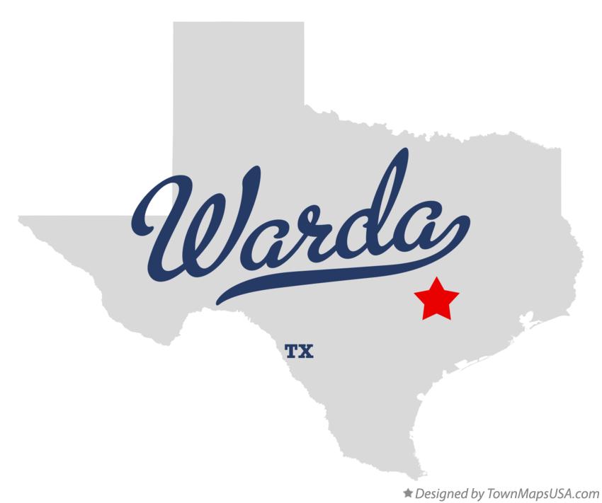 Map of Warda Texas TX