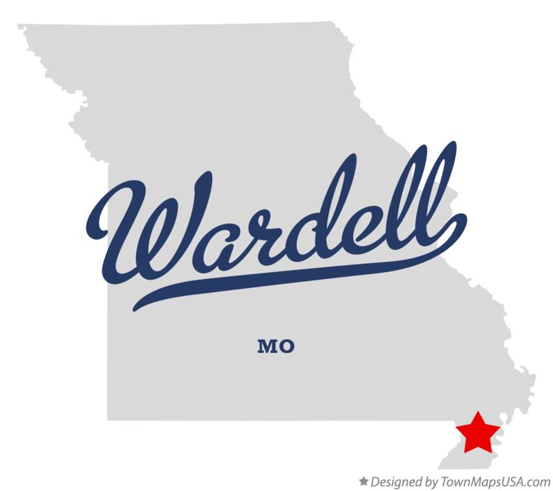 Map of Wardell Missouri MO