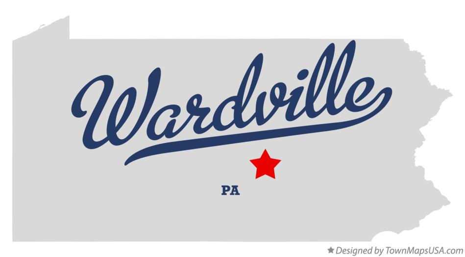 Map of Wardville Pennsylvania PA