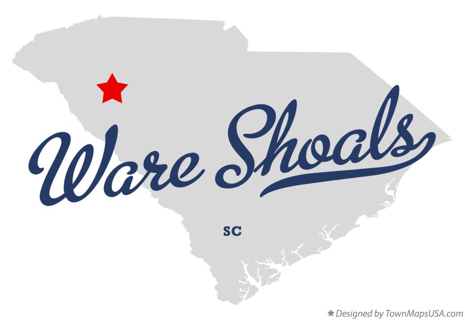Map of Ware Shoals South Carolina SC