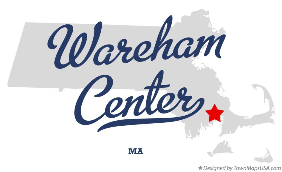 Map of Wareham Center Massachusetts MA