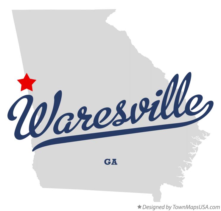 Map of Waresville Georgia GA