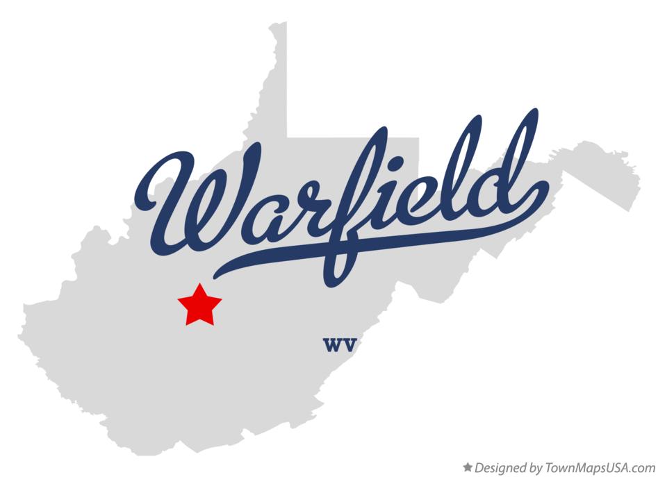 Map of Warfield West Virginia WV