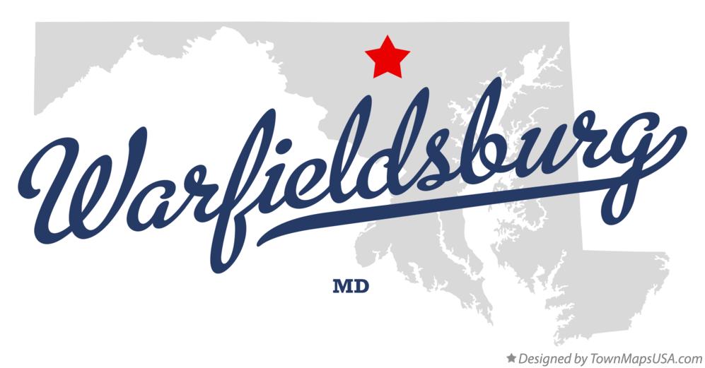 Map of Warfieldsburg Maryland MD
