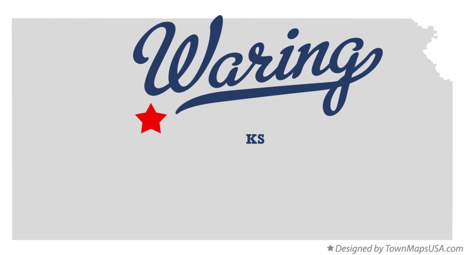 Map of Waring Kansas KS