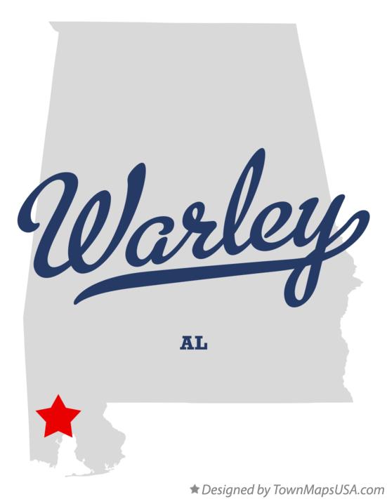 Map of Warley Alabama AL