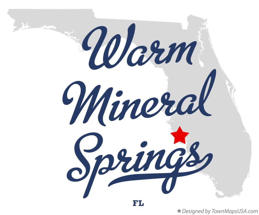 Map of Warm Mineral Springs Florida FL