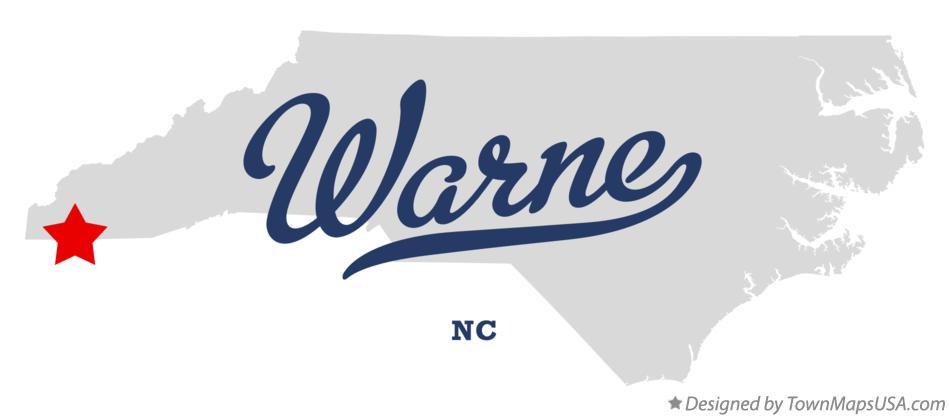 Map of Warne North Carolina NC