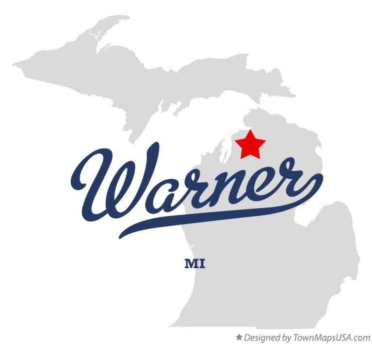 Map of Warner Michigan MI