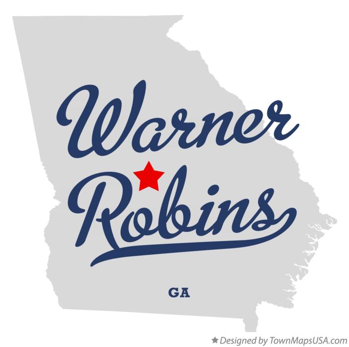 Map of Warner Robins Georgia GA