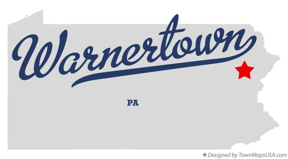 Map of Warnertown Pennsylvania PA
