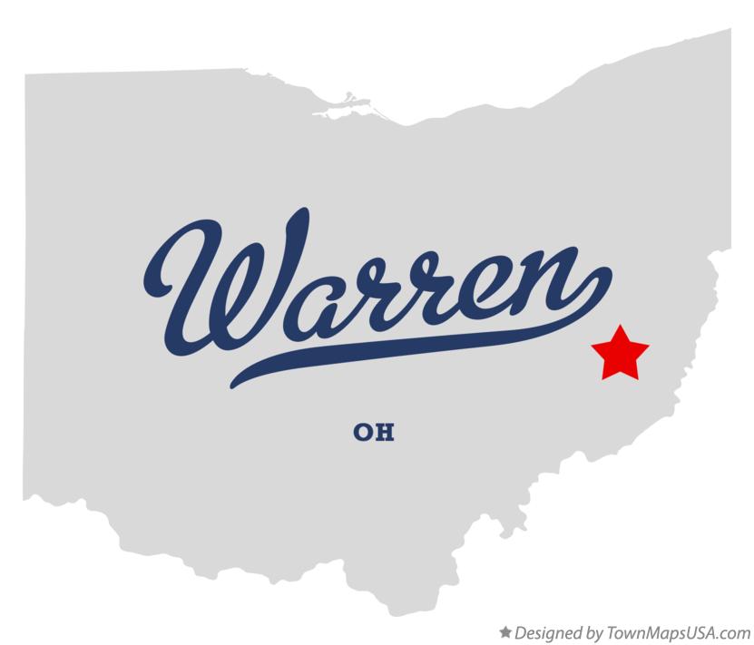 Map of Warren Ohio OH