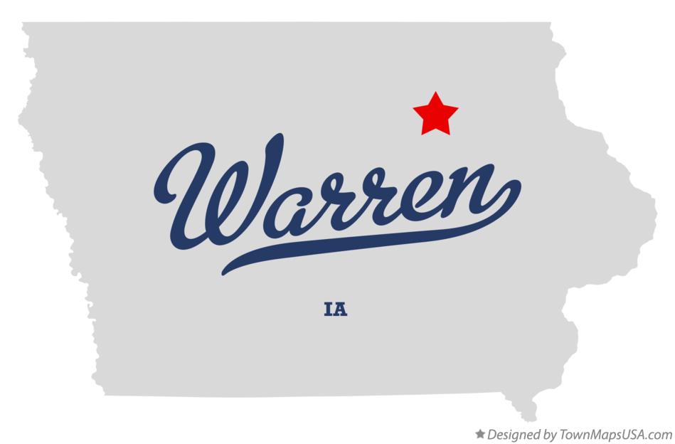 Map of Warren Iowa IA