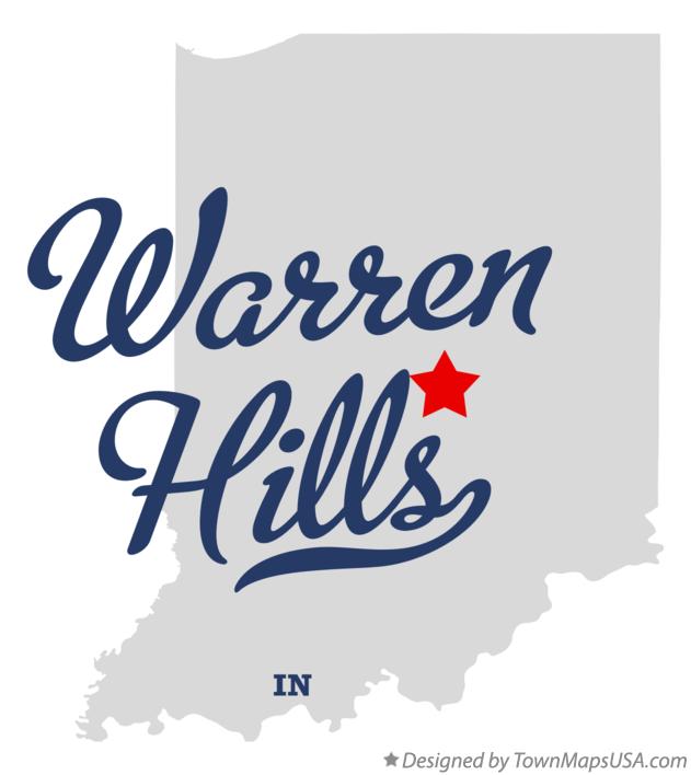 Map of Warren Hills Indiana IN