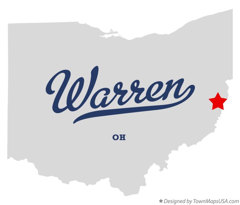 Map of Warren Ohio OH