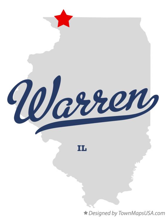 Map of Warren Illinois IL