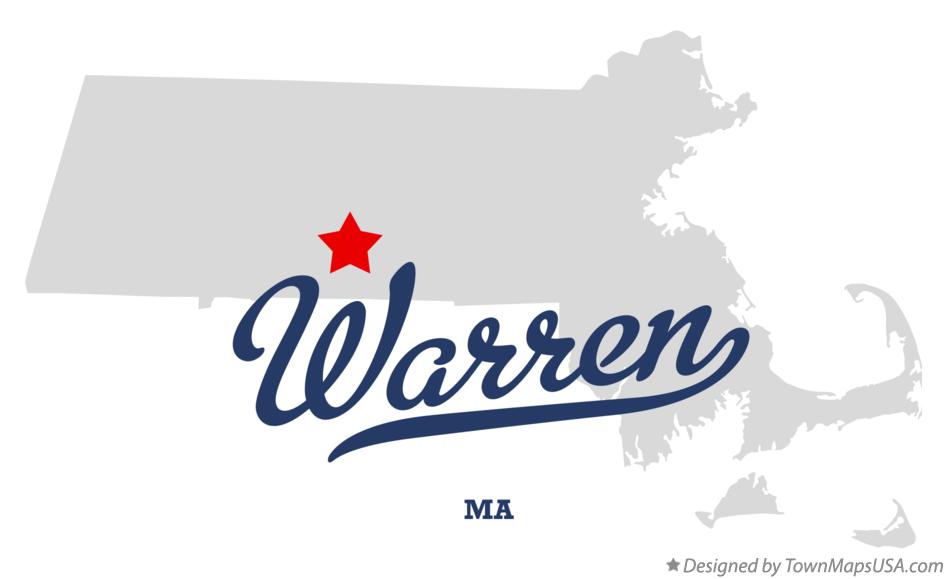 Map of Warren Massachusetts MA