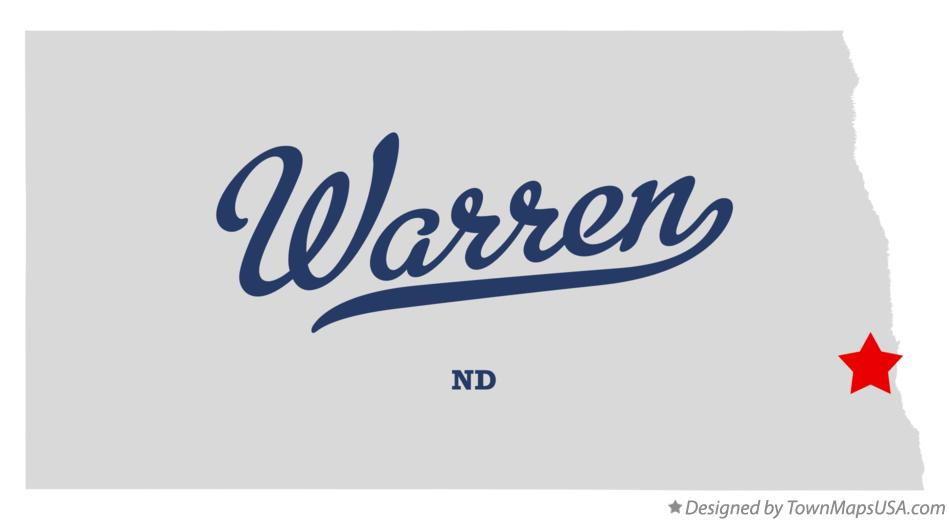 Map of Warren North Dakota ND