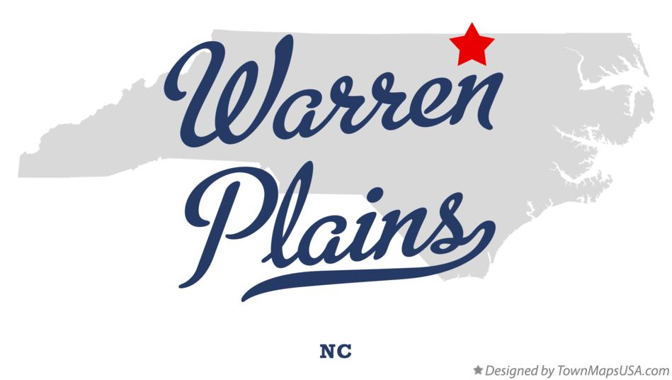 Map of Warren Plains North Carolina NC