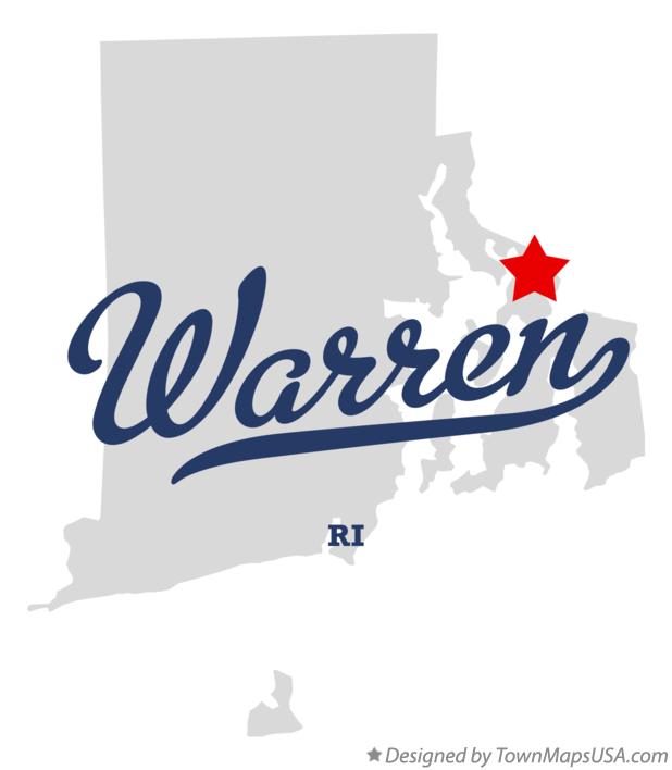 Map of Warren Rhode Island RI