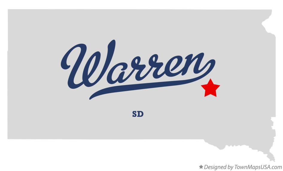 Map of Warren South Dakota SD