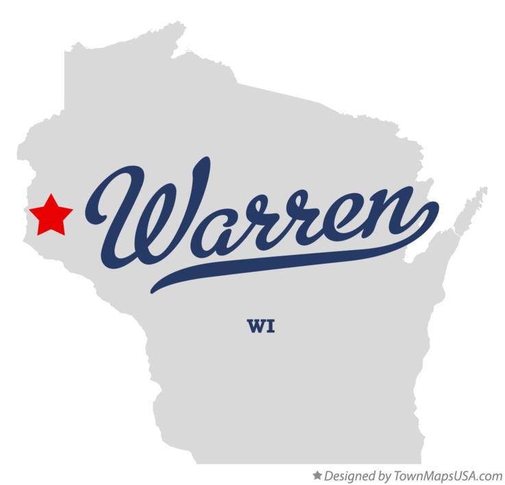 Map of Warren Wisconsin WI
