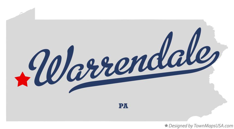 Map of Warrendale Pennsylvania PA