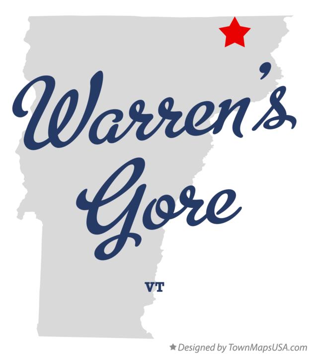 Map of Warren's Gore Vermont VT