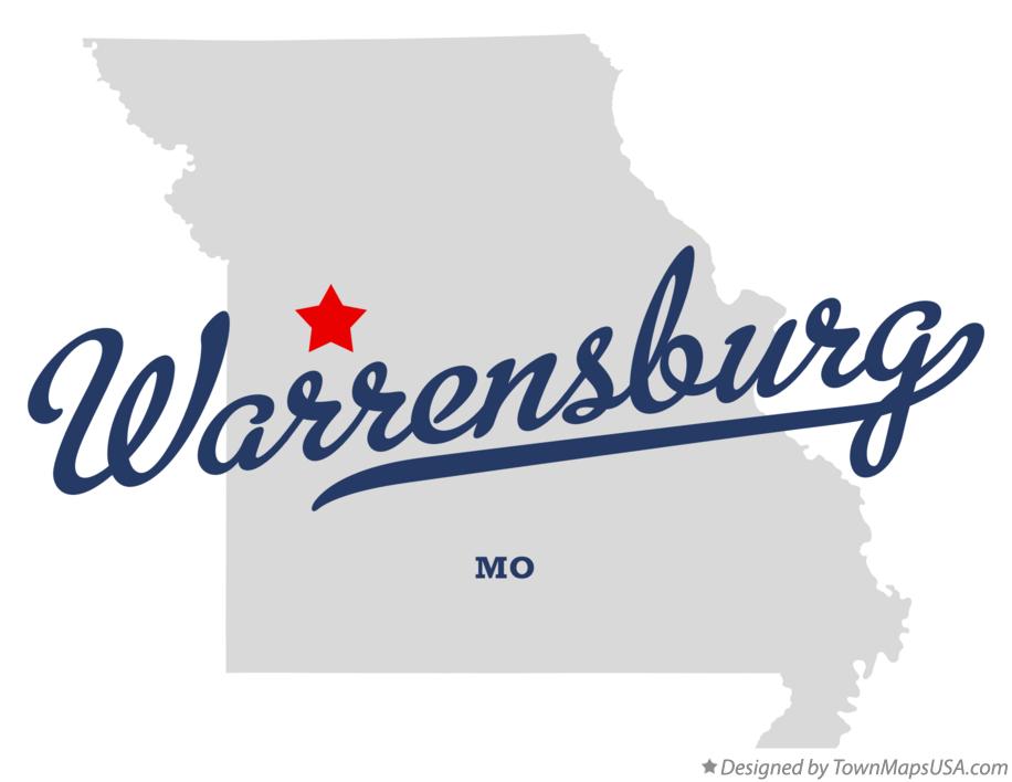 Map of Warrensburg Missouri MO