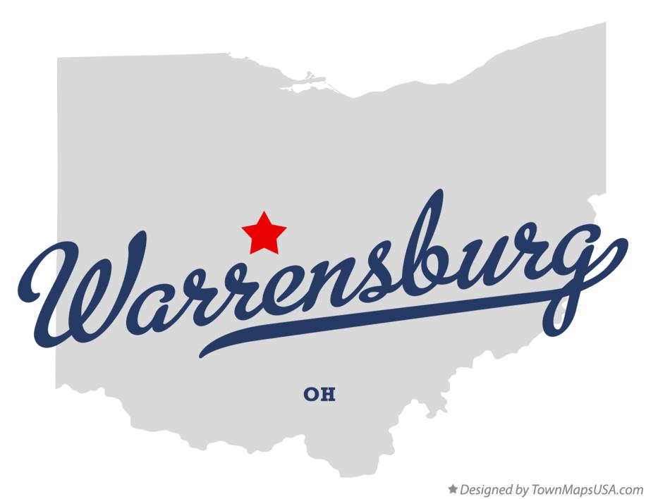 Map of Warrensburg Ohio OH