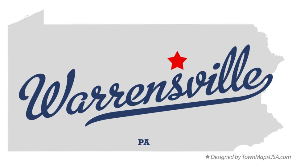 Map of Warrensville Pennsylvania PA