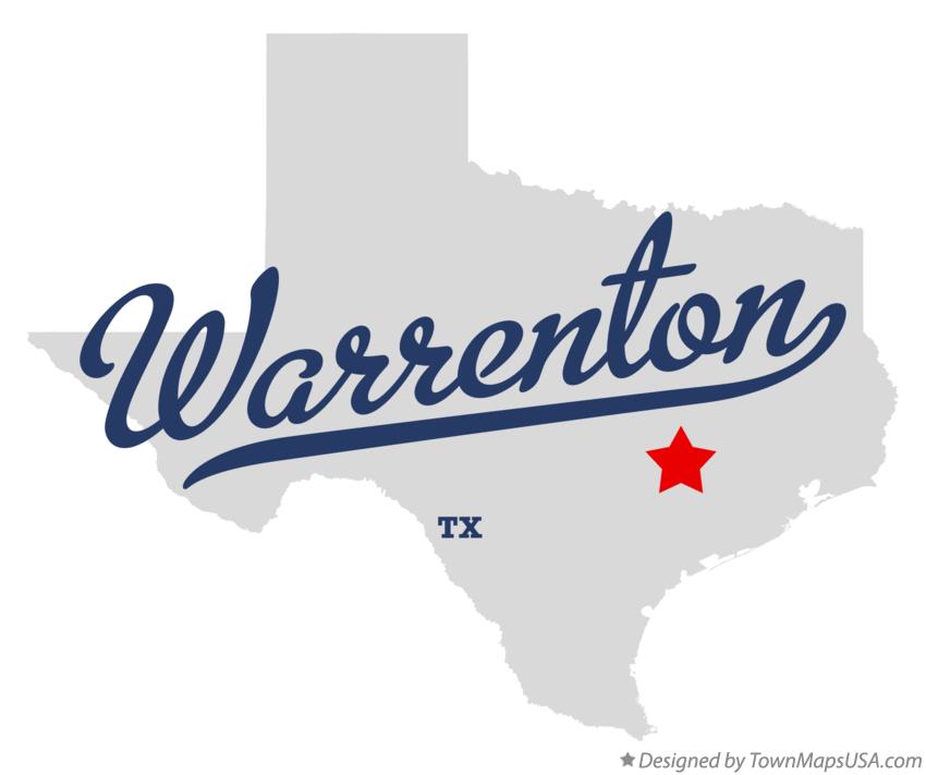 Map of Warrenton Texas TX