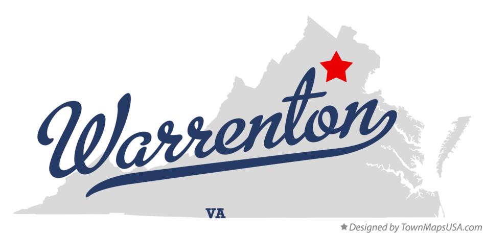 Map of Warrenton Virginia VA