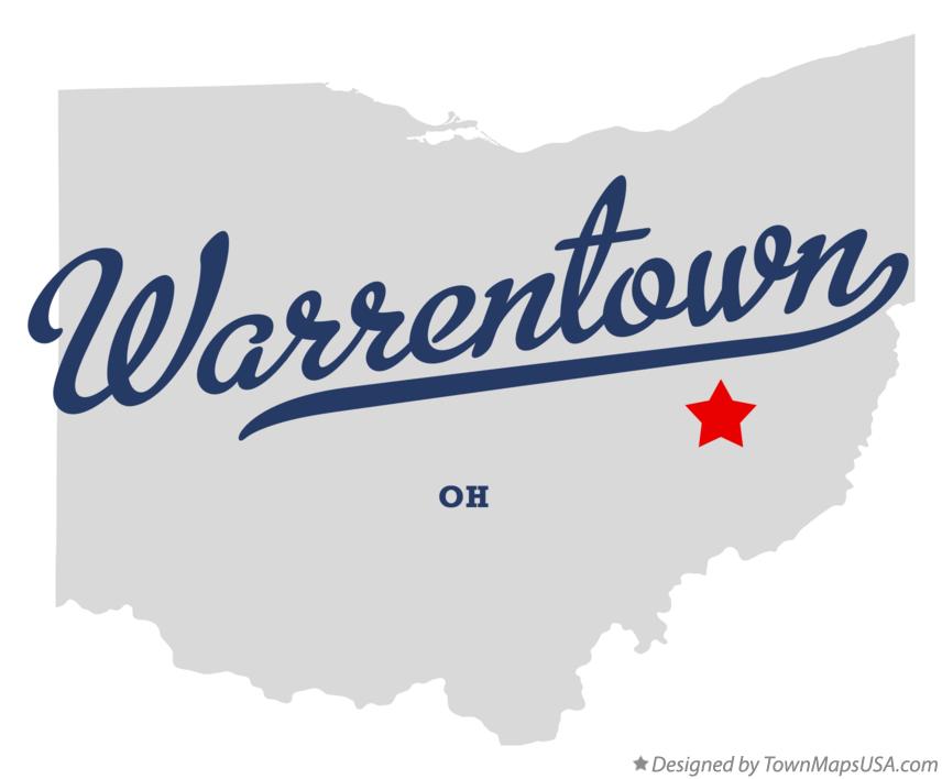 Map of Warrentown Ohio OH