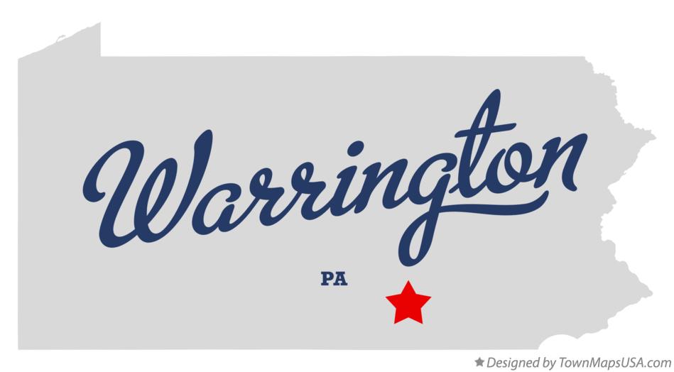 Map of Warrington Pennsylvania PA