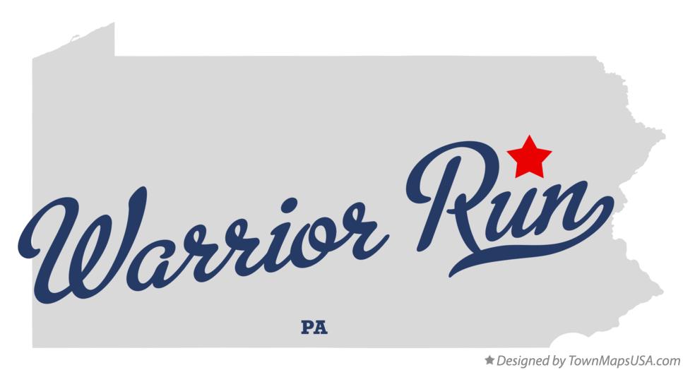 Map of Warrior Run Pennsylvania PA