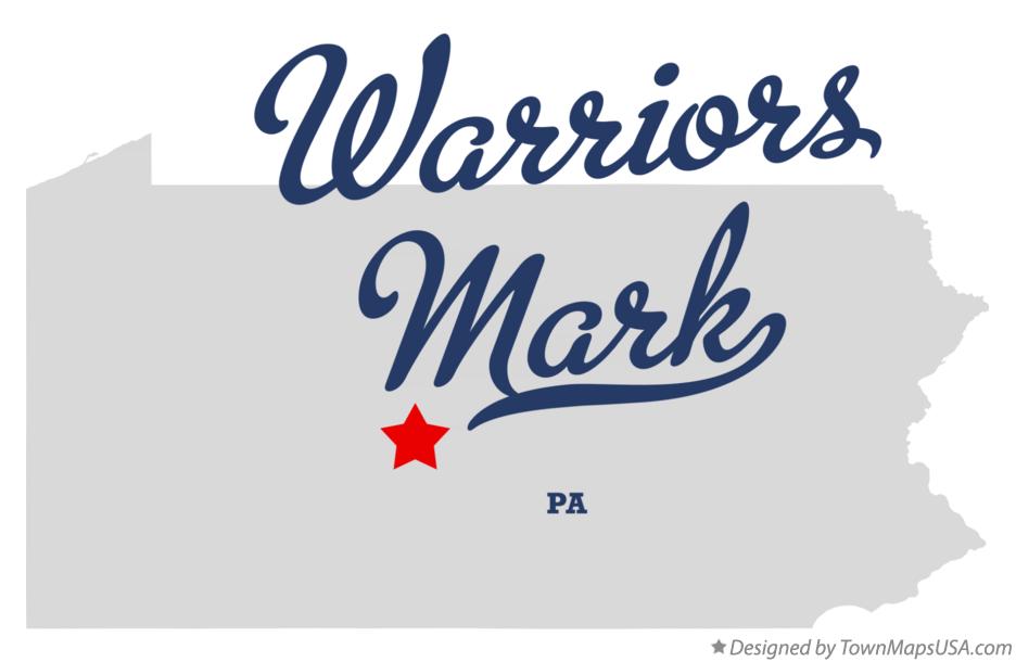 Map of Warriors Mark Pennsylvania PA