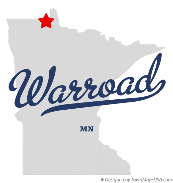 Map of Warroad Minnesota MN