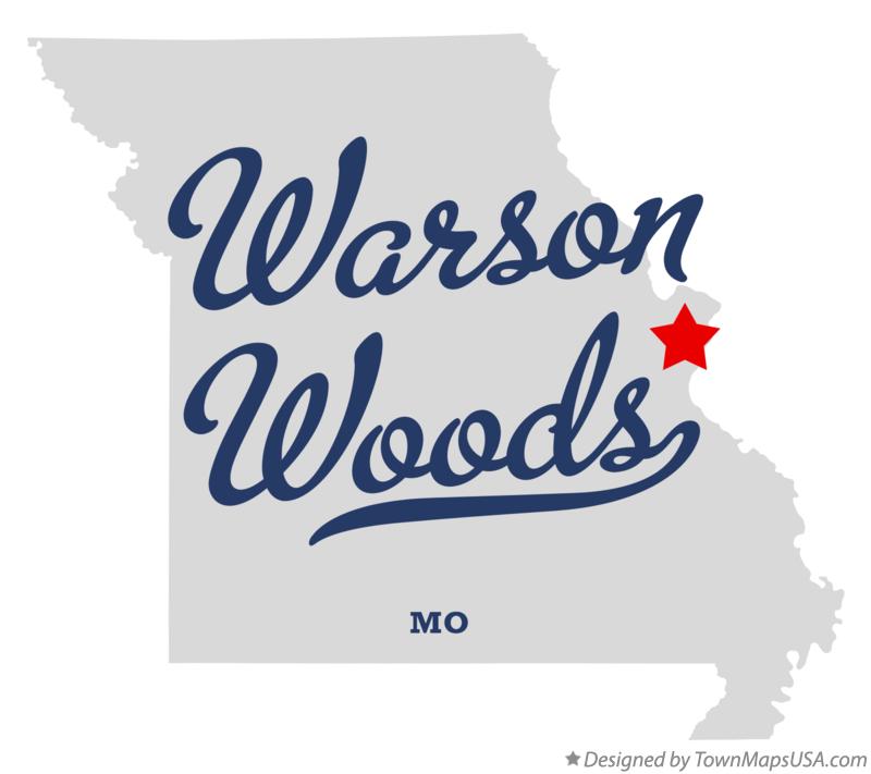 Map of Warson Woods Missouri MO