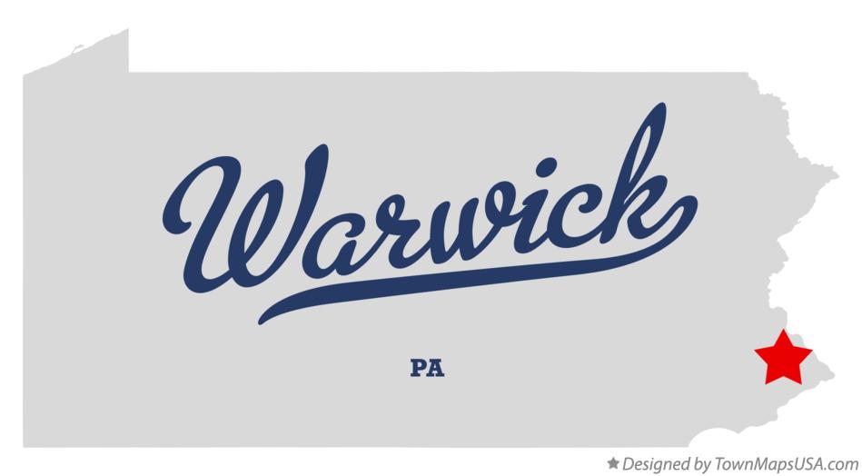 Map of Warwick Pennsylvania PA