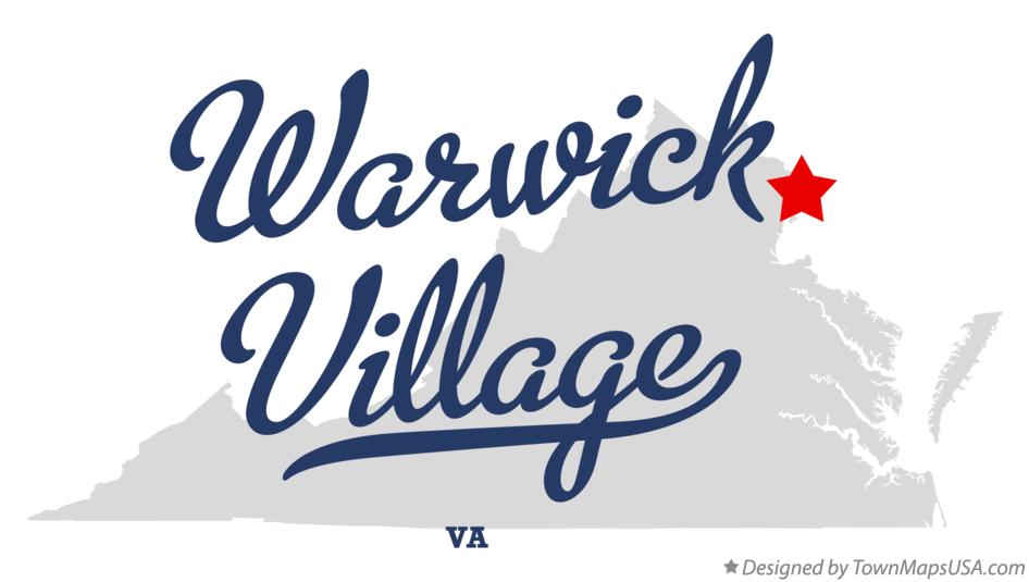 Map of Warwick Village Virginia VA