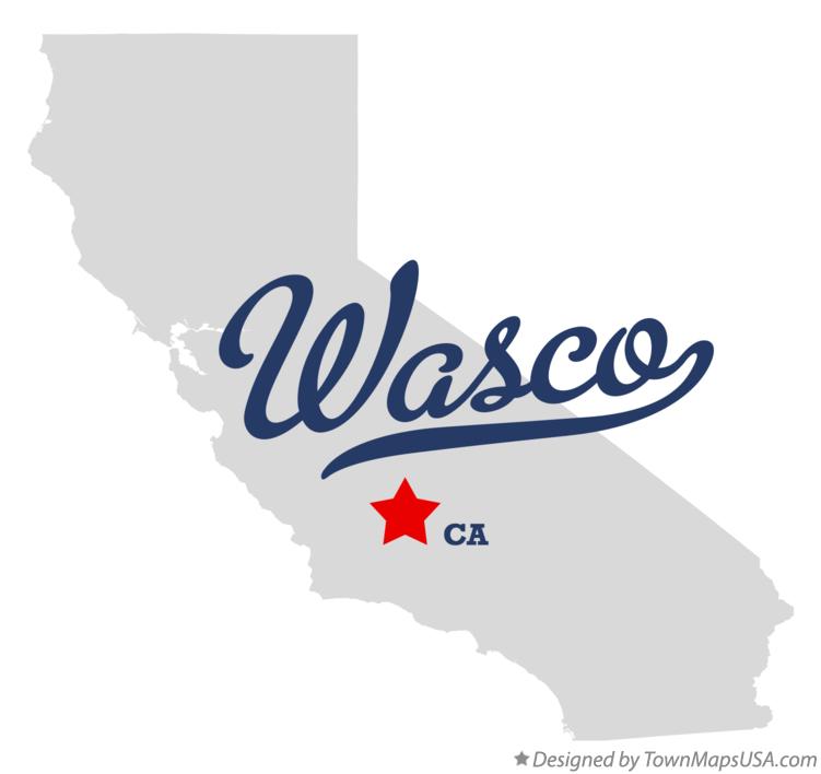 Map of Wasco California CA