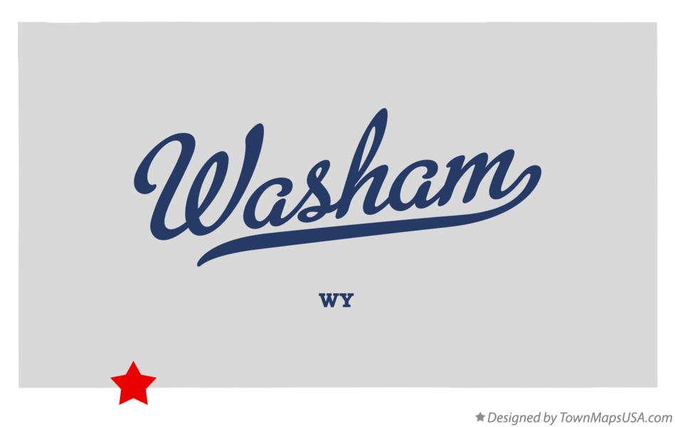 Map of Washam Wyoming WY