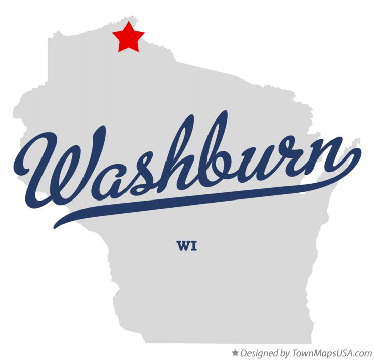 Map of Washburn Wisconsin WI
