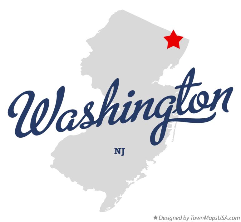 Map of Washington New Jersey NJ