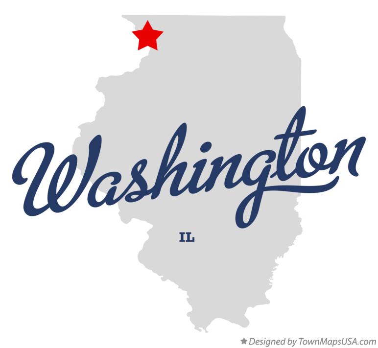 Map of Washington Illinois IL