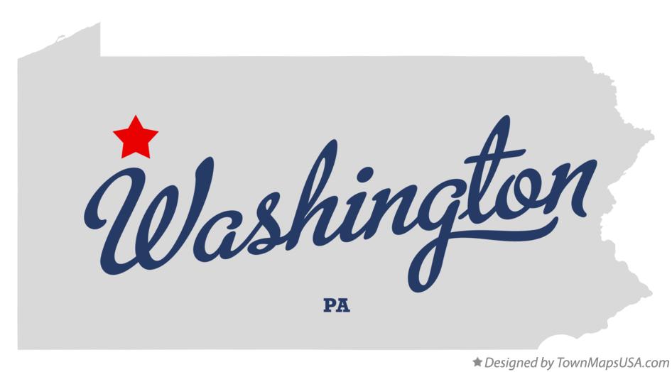 Map of Washington Pennsylvania PA