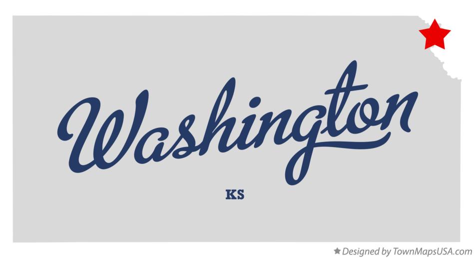 Map of Washington Kansas KS