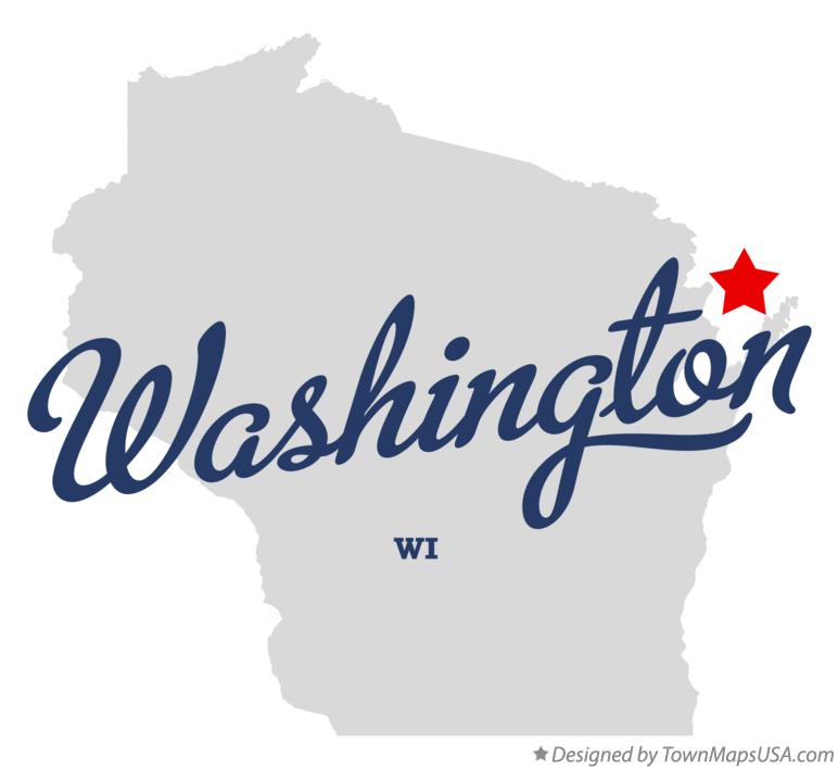 Map of Washington Wisconsin WI